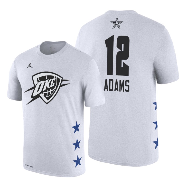 Oklahoma City Thunder Steven Adams 2019 All-Star Game Name & Number White T-Shirt Oklahoma City Thunder Steven Adams 2019 All-Star Game Name & Number White T-Shirt
