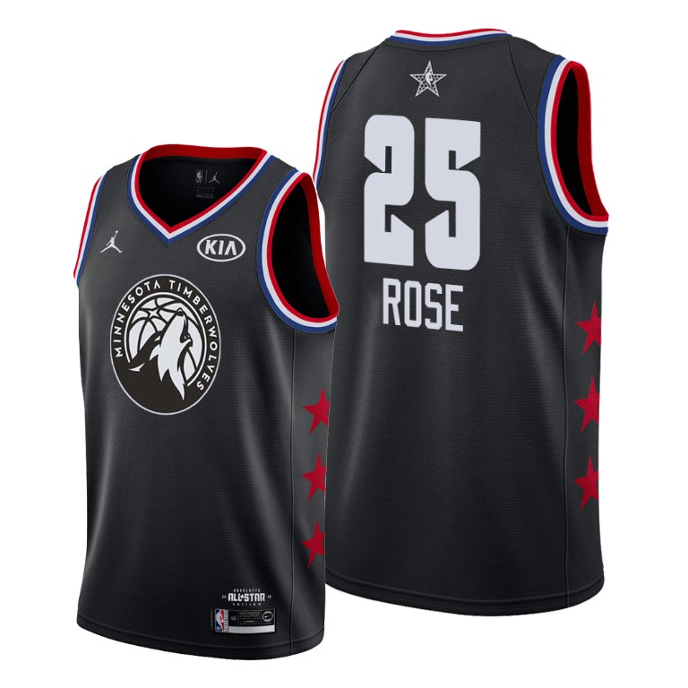 Minnesota Timberwolves #25 Derrick Rose Black 2019 All-Star Jersey