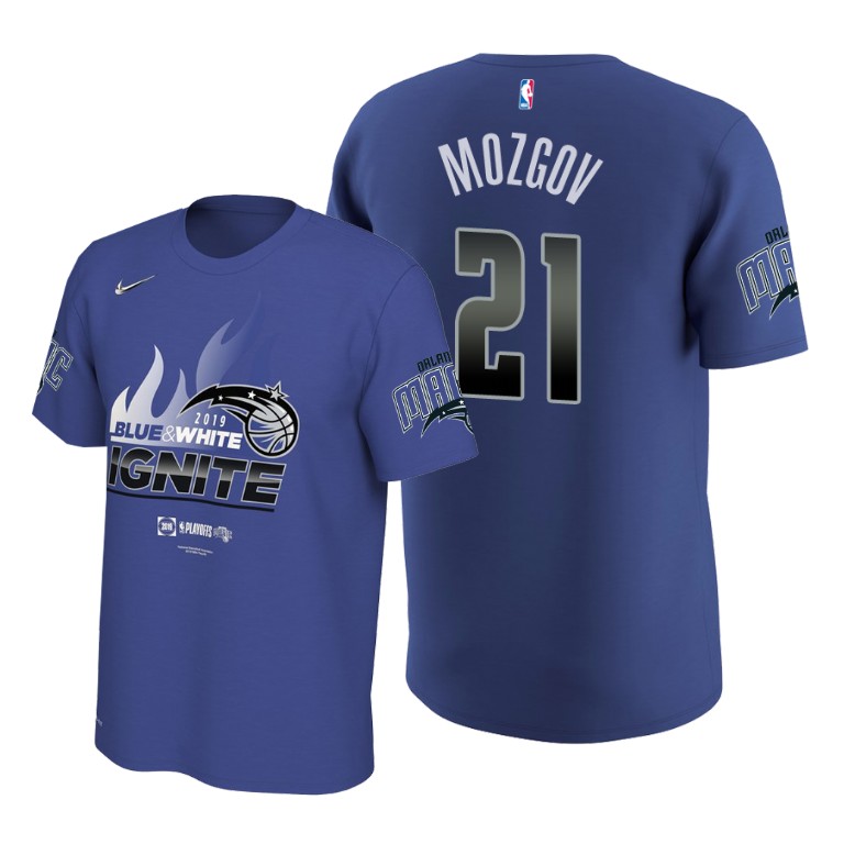 Orlando Magic Timofey Mozgov Royal 2019 NBA Playoffs T-Shirt Orlando Magic Timofey Mozgov Royal 2019 NBA Playoffs T-Shirt