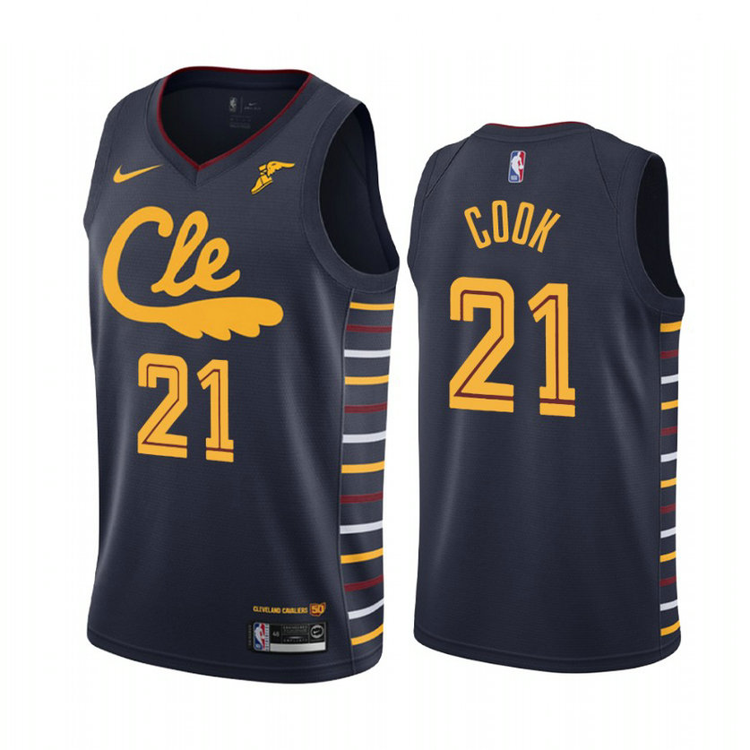 Tyler Cook Cleveland Cavaliers #21 Navy 2019-20 City Jersey Tyler Cook Cleveland Cavaliers #21 Navy 2019-20 City Jersey