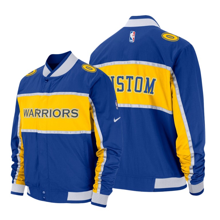 Golden State Warriors #00 Custom Courtside Icon Jacket - Royal