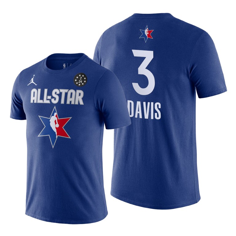 Los Angeles Lakers Anthony Davis 2020 NBA All-Star Game Western Conference Blue T-Shirt
