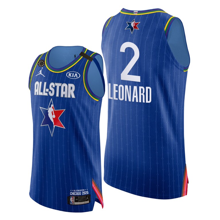Los Angeles Clippers #2 Kawhi Leonard Blue 2020 NBA All-Star Game Authentic Jersey