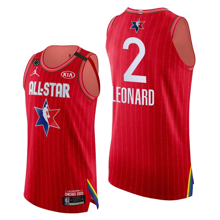 Los Angeles Clippers #2 Kawhi Leonard Red 2020 NBA All-Star Game Authentic Jersey