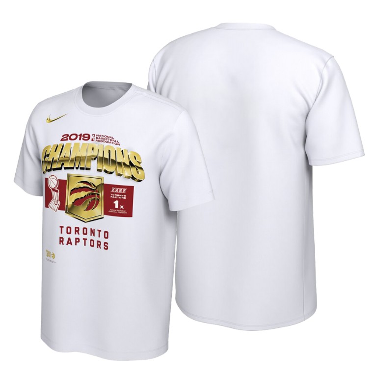 Toronto Raptors 2019 NBA Finals Champions White Locker Room T-Shirt