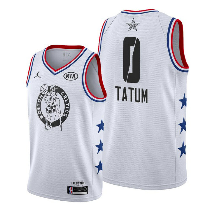 Boston Celtics #0 Jayson Tatum White 2019 All-Star Game Finished Jersey