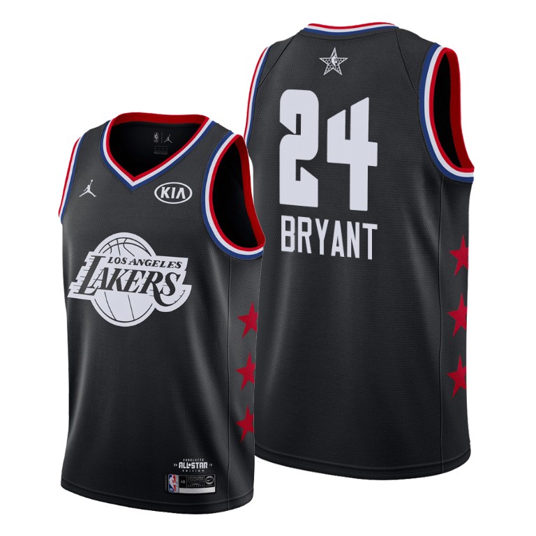 Los Angeles Lakers #24 Kobe Bryant Black 2019 All-Star Game Finished Jersey