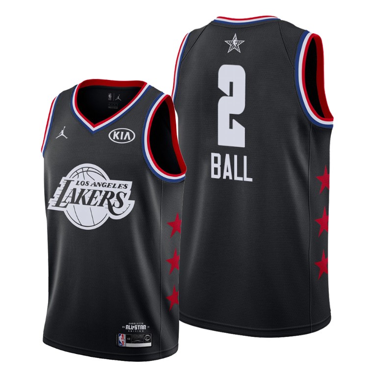 Los Angeles Lakers #2 Lonzo Ball Black 2019 All-Star Game Finished Jersey