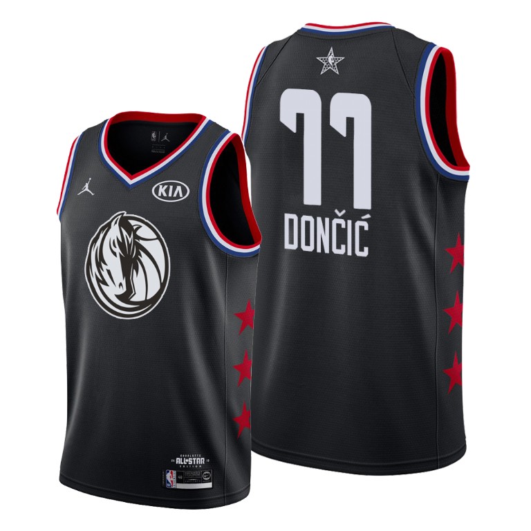 Dallas Mavericks #77 Luka Doncic Black 2019 All-Star Game Finished Jersey