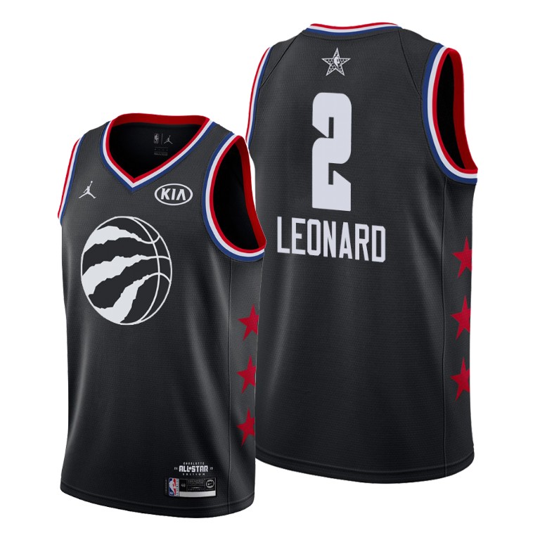 Toronto Raptors #2 Kawhi Leonard Black 2019 All-Star Game Finished Jersey