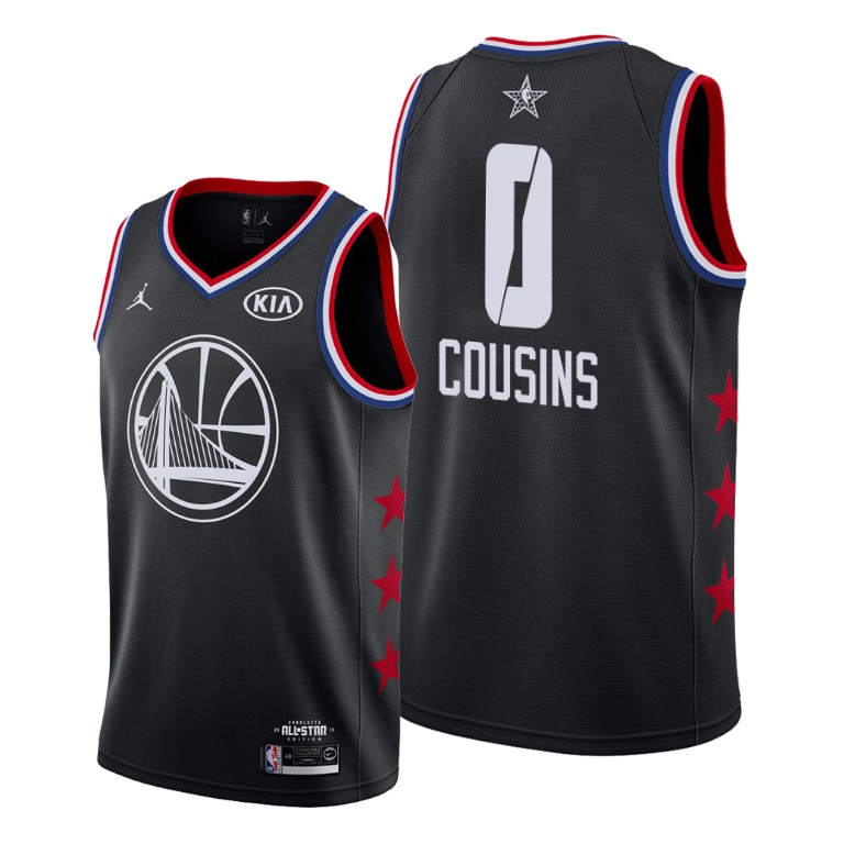 Golden State Warriors #0 DeMarcus Cousins Black 2019 All-Star Game Finished Jersey Golden State Warriors #0 DeMarcus Cousins Black 2019 All-Star Game Finished Jersey