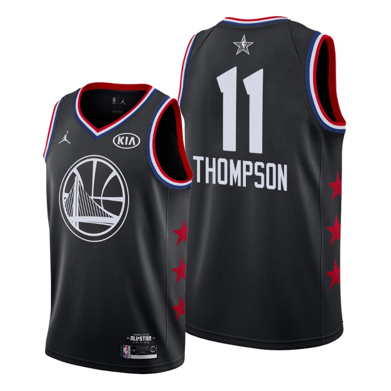 Golden State Warriors #11 Klay Thompson Black 2019 All-Star Game Finished Jersey