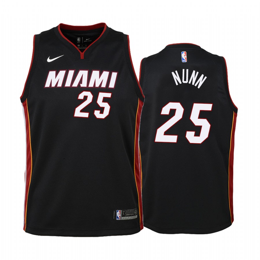 YOUTH Miami Heat 2019-20 Kendrick Nunn #25 Icon Black Jersey