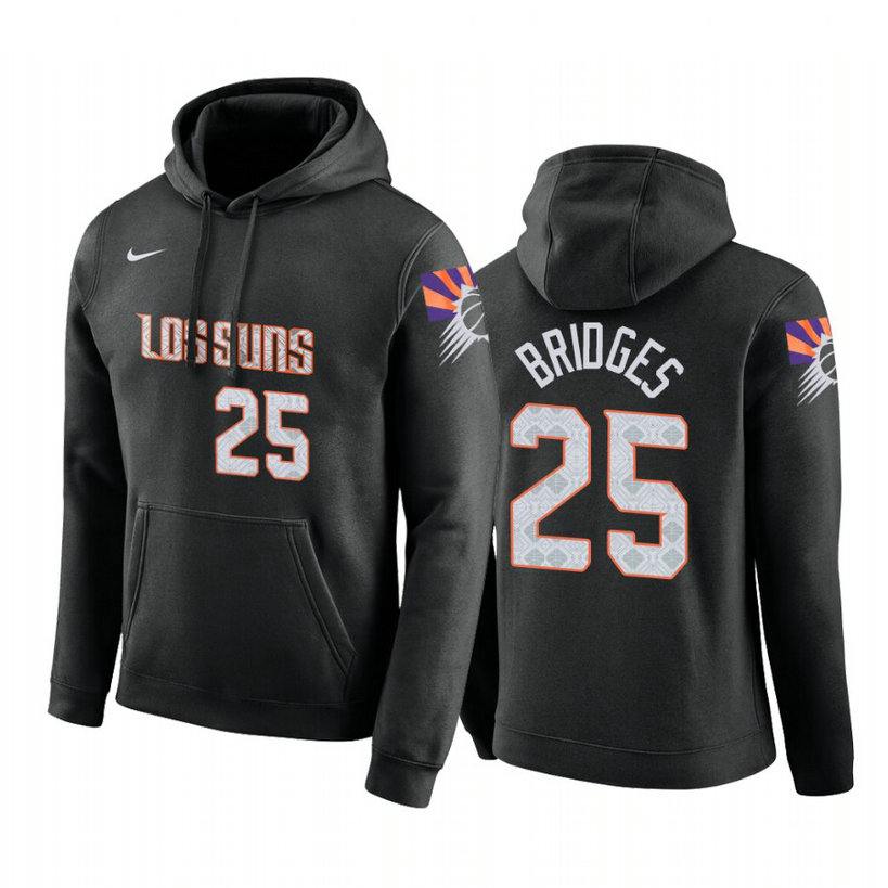 Mikal Bridges #25 Phoenix Suns 2019-20 City Black Pullover Hoodie