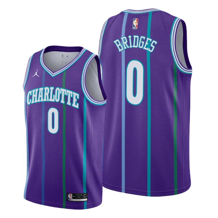 Miles Bridges Charlotte Hornets 2019-20 Classic Purple Jersey Miles Bridges Charlotte Hornets 2019-20 Classic Purple Jersey