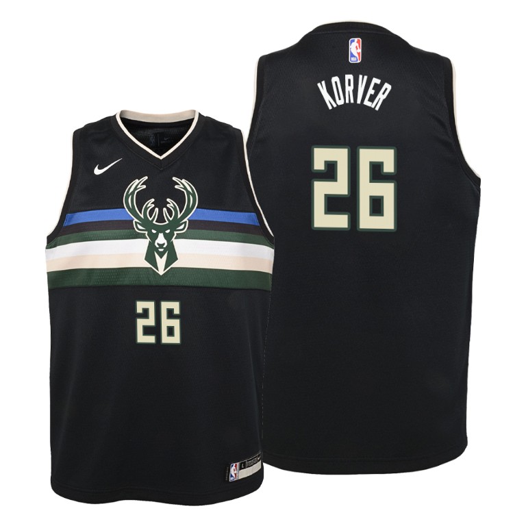 YOUTH Milwaukee Bucks 2019-20 Khris Middleton #22 Statement Black Jersey