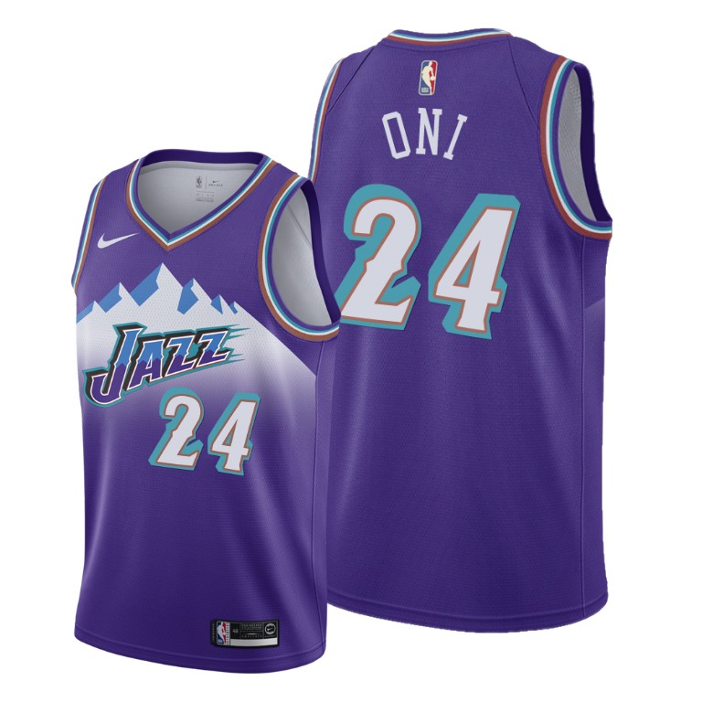 Miye Oni Utah Jazz 2019-20 Hardwood Classics Purple Jersey Miye Oni Utah Jazz 2019-20 Hardwood Classics Purple Jersey