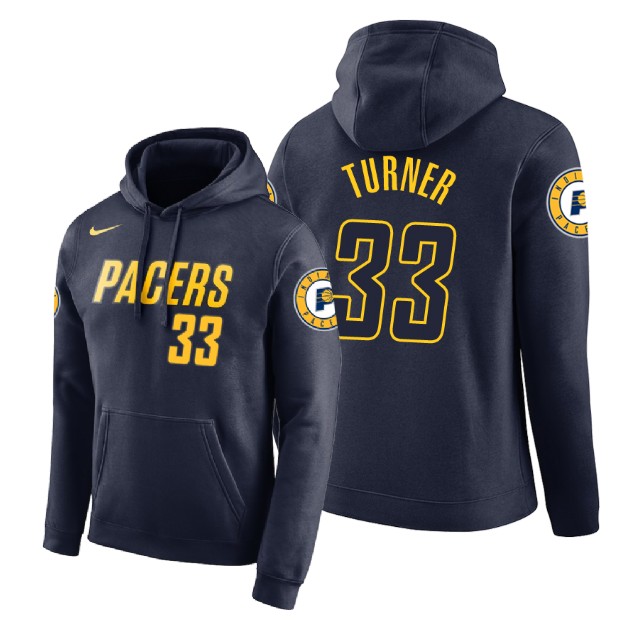 Indiana Pacers Myles Turner #33 Navy 2018 City Edition Hoodie