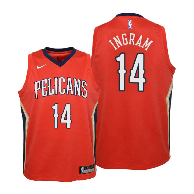YOUTH New Orleans Pelicans 2019-20 Brandon Ingram #14 Statement Red Jersey YOUTH New Orleans Pelicans 2019-20 Brandon Ingram #14 Statement Red Jersey