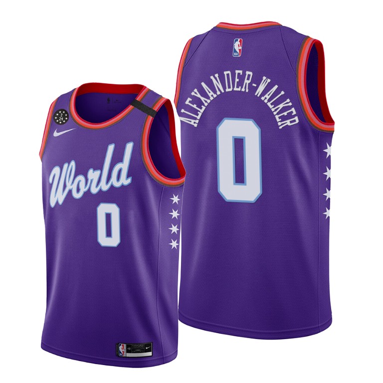 Nickeil Alexander-Walker World Team 2020 NBA Rising Star Jersey New Orleans Pelicans #0 Purple