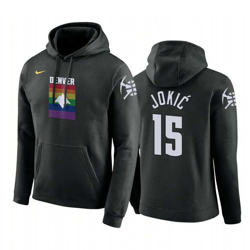 Nikola Jokic #15 Denver Nuggets 2019-20 City Black Pullover Hoodie Nikola Jokic #15 Denver Nuggets 2019-20 City Black Pullover Hoodie