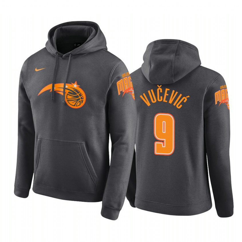 Nikola Vucevic #9 Orlando Magic 2019-20 City Anthracite Pullover Hoodie Nikola Vucevic #9 Orlando Magic 2019-20 City Anthracite Pullover Hoodie