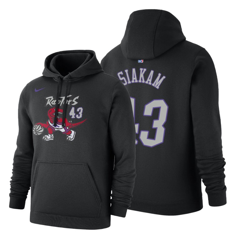 Raptors Pascal Siakam #43 Hardwood Classics Black Fleece Hoodie Raptors Pascal Siakam #43 Hardwood Classics Black Fleece Hoodie
