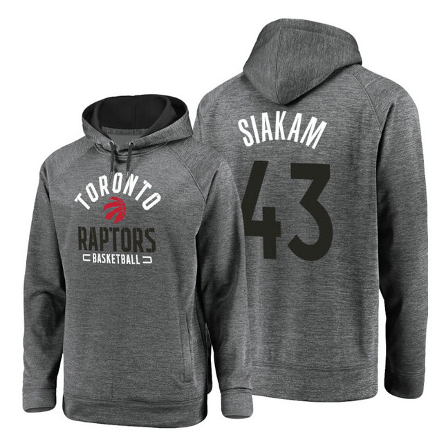 Raptors Pascal Siakam #43 Battle Charged Gray Pullover Hoodie Raptors Pascal Siakam #43 Battle Charged Gray Pullover Hoodie