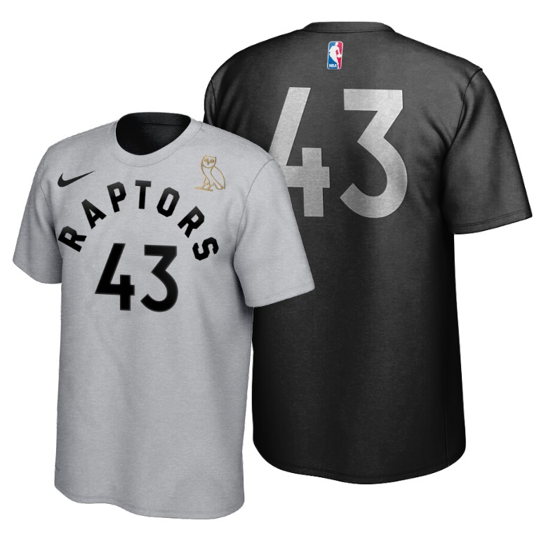 2020 Raptors x OVO Pascal Siakam #43 Black White Reversible T-Shirt