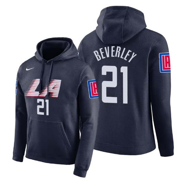 Los Angeles Clippers Patrick Beverley #21 Navy 2018 City Edition Hoodie