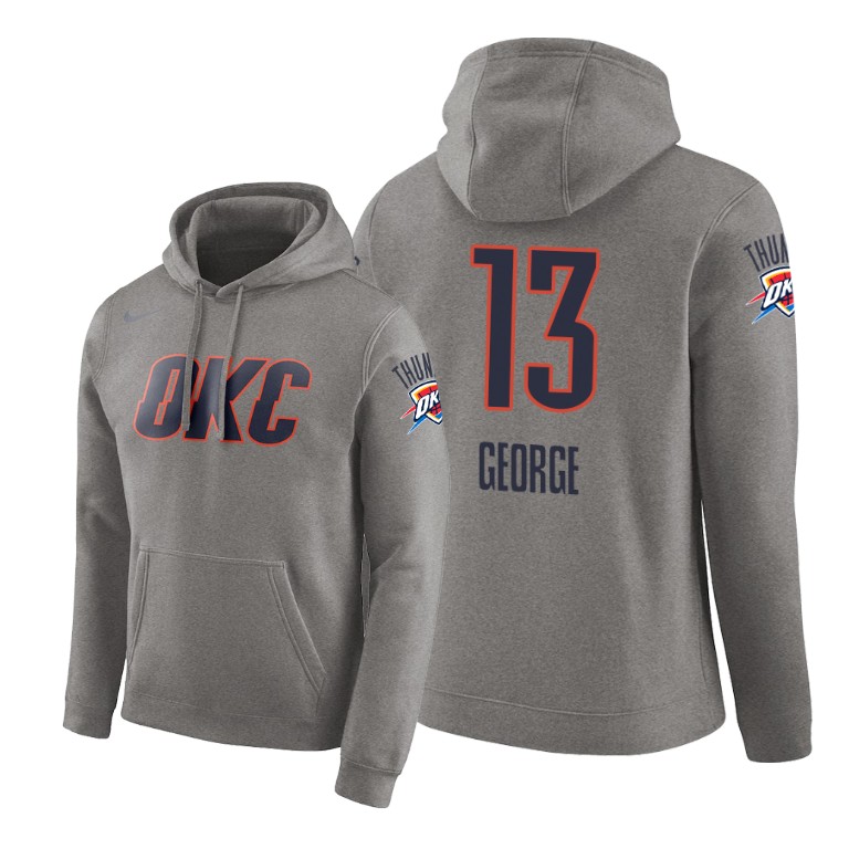 Oklahoma City Thunder Paul George #13 Pullover Gray earned edition Hoodie
