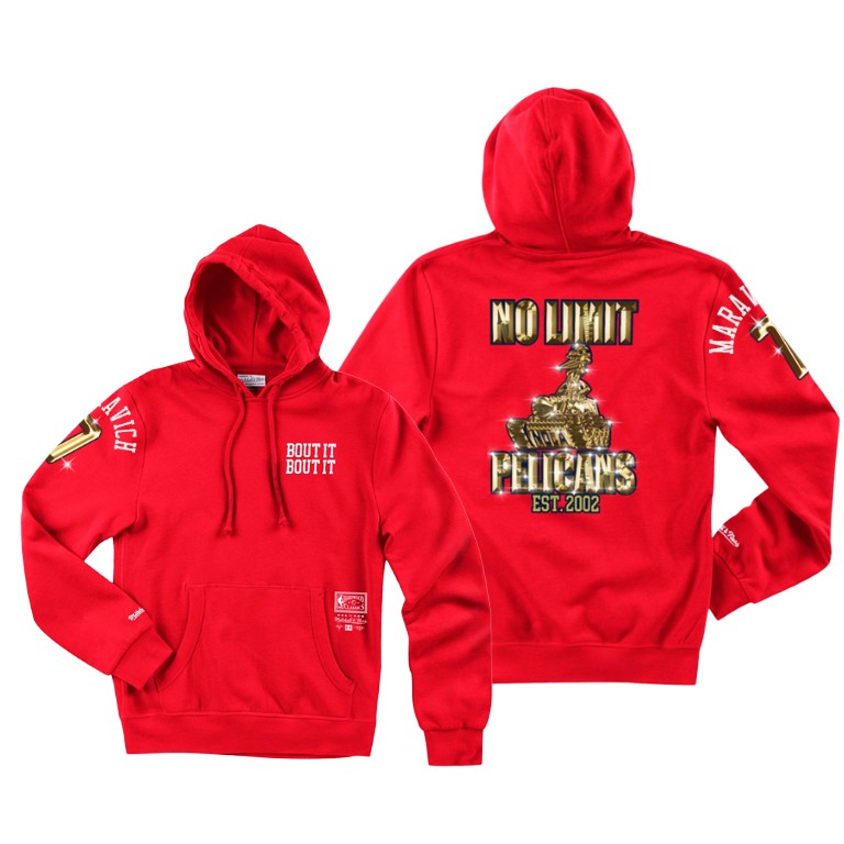 Pete Maravich #7 No Limit X New Orleans Pelicans Pullover Hoodie Pete Maravich #7 No Limit X New Orleans Pelicans Pullover Hoodie