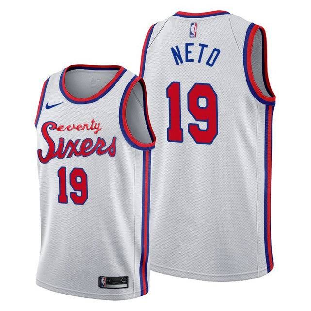 Raul Neto Philadelphia 76ers 2019-20 Classic White Jersey Raul Neto Philadelphia 76ers 2019-20 Classic White Jersey