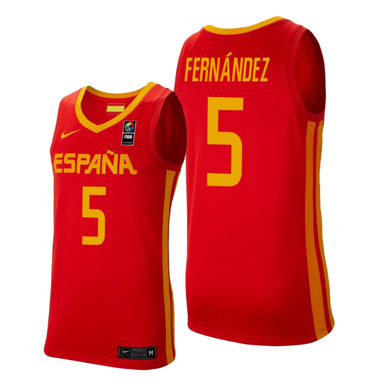 Spain 2019 FIBA Baketball World Cup Rudy Fernandez Red Jersey