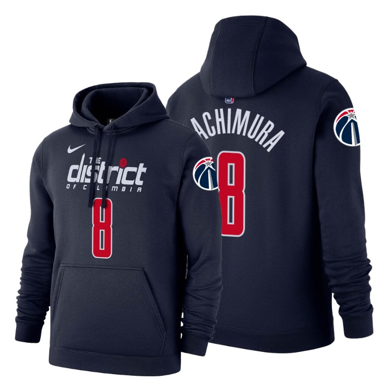 Rui Hachimura #8 Washington Wizards 2019-20 Icon Navy Pullover Hoodie