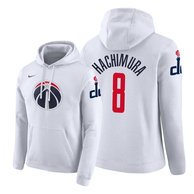 Rui Hachimura #8 Washington Wizards 2019-20 City White Pullover Hoodie