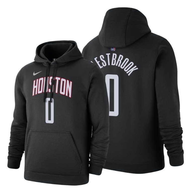 Russell Westbrook #0 Houston Rockets 2019-20 Statement Black Pullover Hoodie