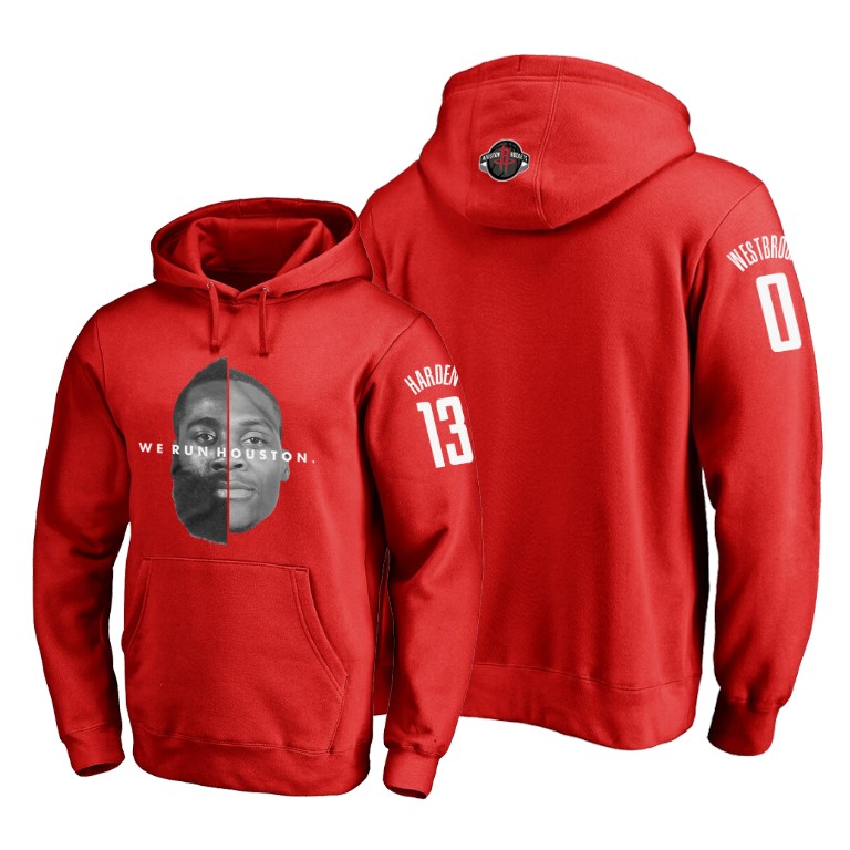 Russell Westbrook # Houston Rockets Dynamic Duo Red James Harden Hoodie