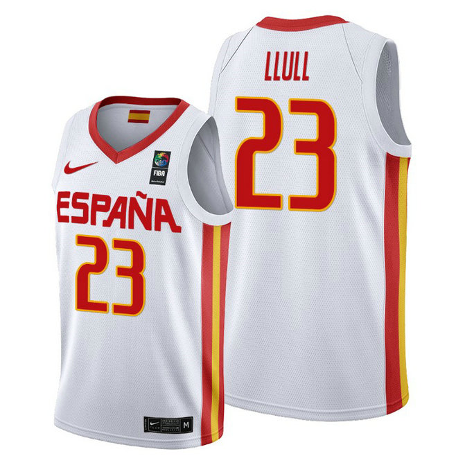 Spain 2019 FIBA Baketball World Cup Sergio Llull White Jersey Spain 2019 FIBA Baketball World Cup Sergio Llull White Jersey
