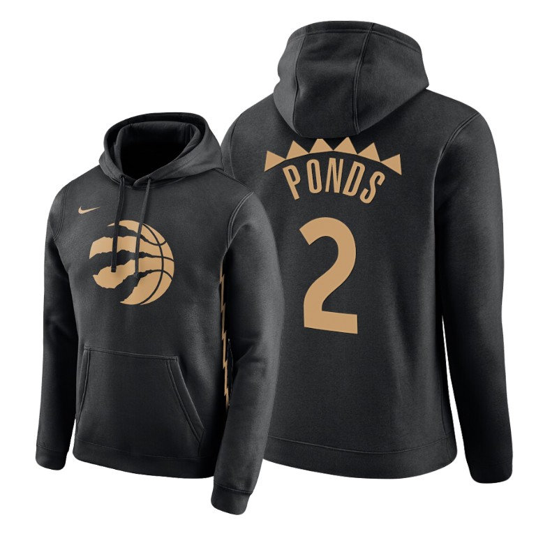Shamorie Ponds #2 Toronto Raptors 2019-20 City Black Pullover Hoodie