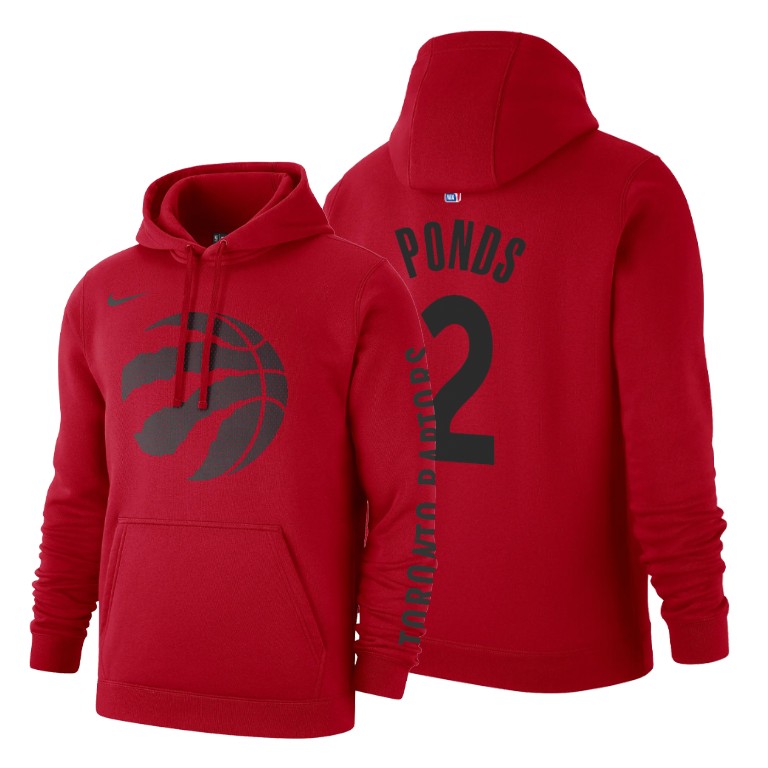 Shamorie Ponds #2 Toronto Raptors Courtside University Red Hoodie
