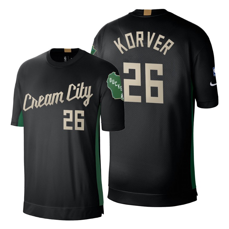 Kyle Korver #26 Bucks 2020 City Edition 2.0 Shooting T-Shirt Black Kyle Korver #26 Bucks 2020 City Edition 2.0 Shooting T-Shirt Black