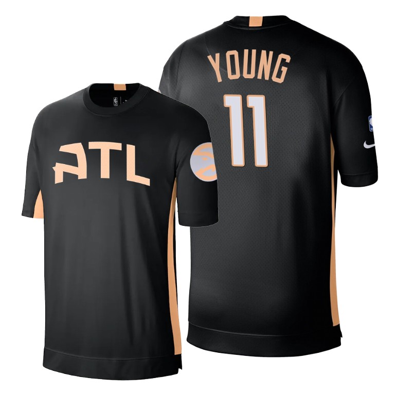 Trae Young #11 Hawks 2020 City Edition 2.0 Shooting T-Shirt Black Trae Young #11 Hawks 2020 City Edition 2.0 Shooting T-Shirt Black