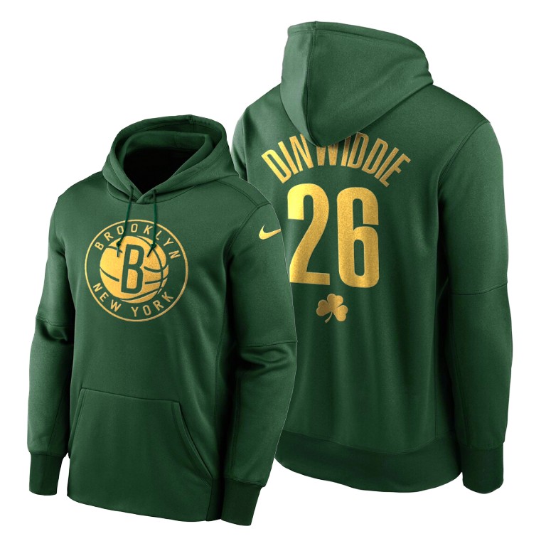Spencer Dinwiddie 2020 St Paddy's Day Nets #26 Green Golden Limited Hoodie