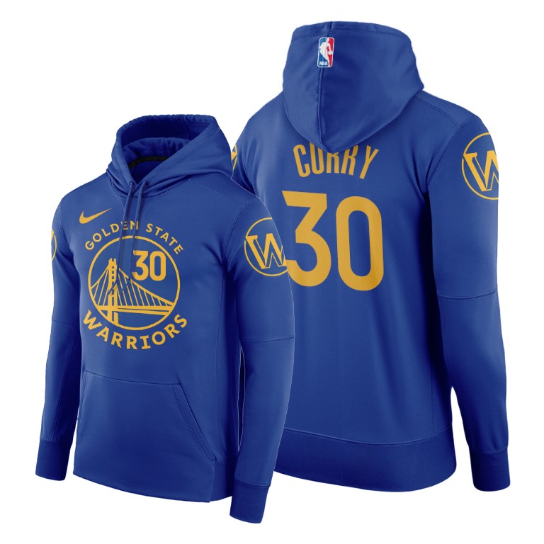 Golden State Warriors Stephen Curry #30 Pullover Royal Icon Hoodie