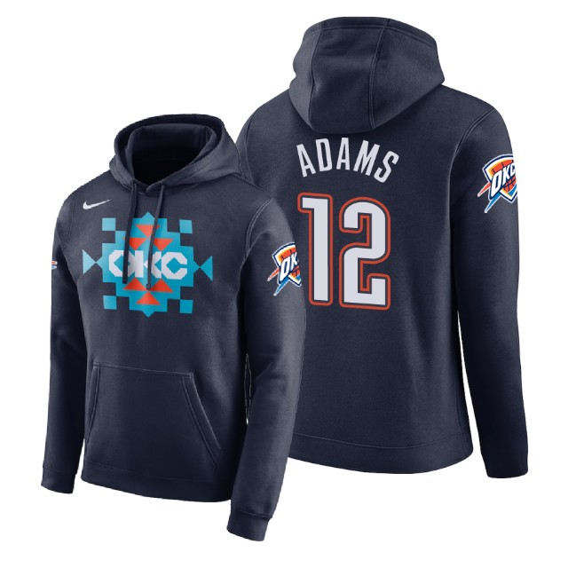 Oklahoma City Thunder Steven Adams #12 Navy 2018 City Edition Hoodie