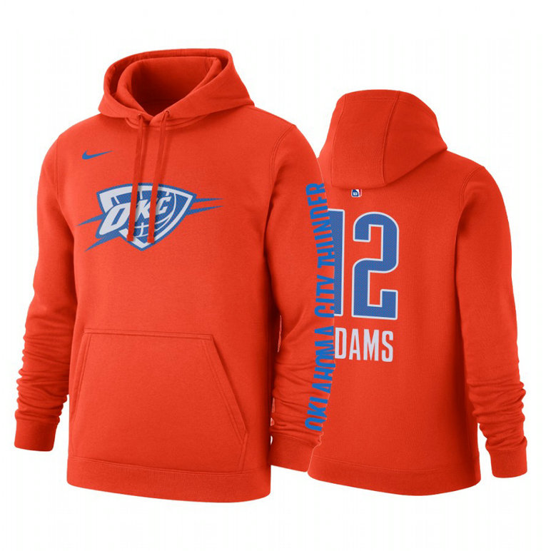 Steven Adams #12 Oklahoma City Thunder 2019-20 Statement Orange Pullover Hoodie Steven Adams #12 Oklahoma City Thunder 2019-20 Statement Orange Pullover Hoodie