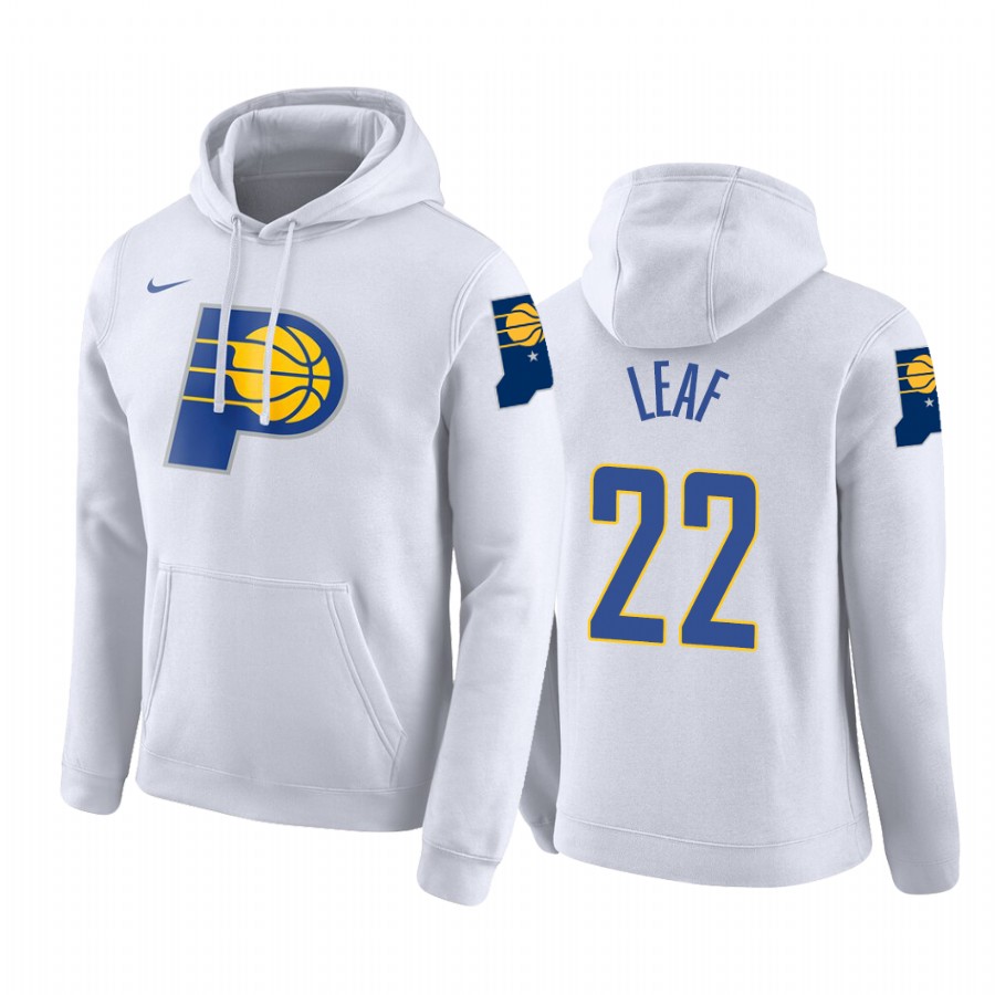 T.J. Leaf #22 Indiana Pacers 2019-20 City White Pullover Hoodie T.J. Leaf #22 Indiana Pacers 2019-20 City White Pullover Hoodie