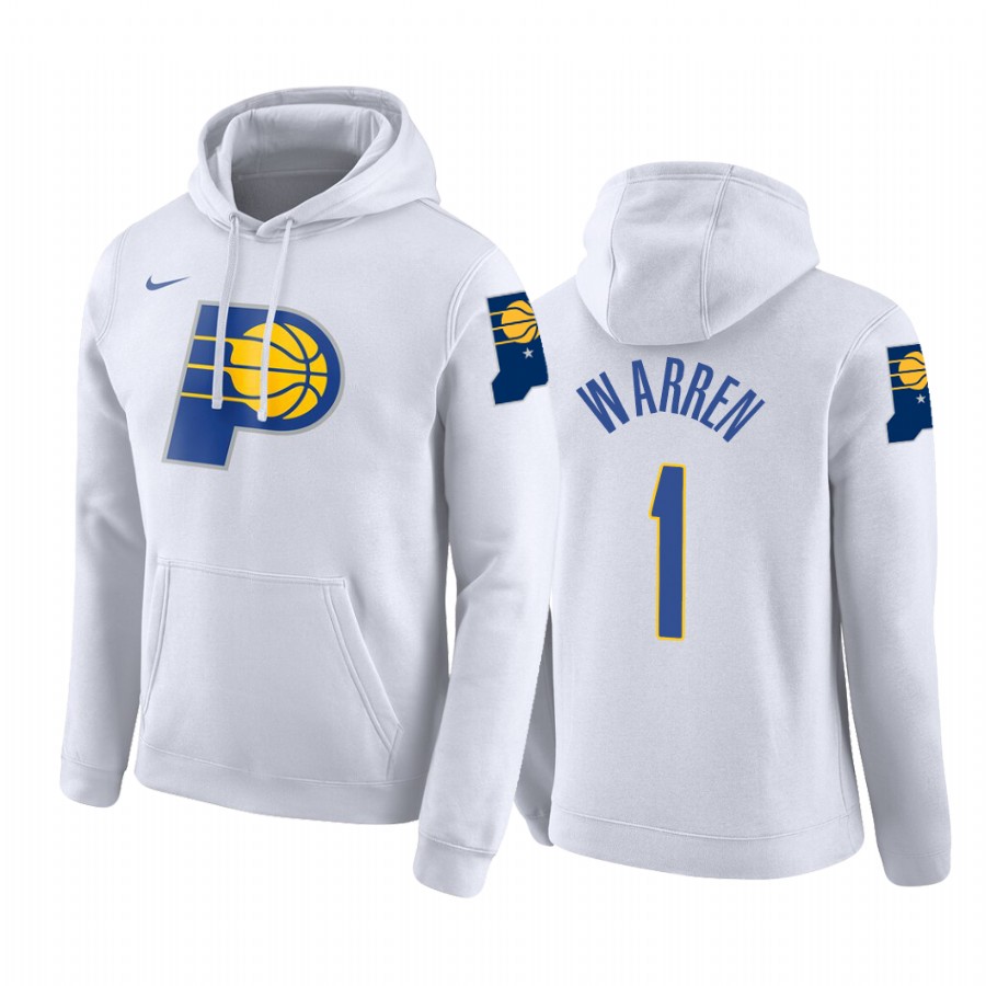 T.J. Warren #1 Indiana Pacers 2019-20 City White Pullover Hoodie T.J. Warren #1 Indiana Pacers 2019-20 City White Pullover Hoodie