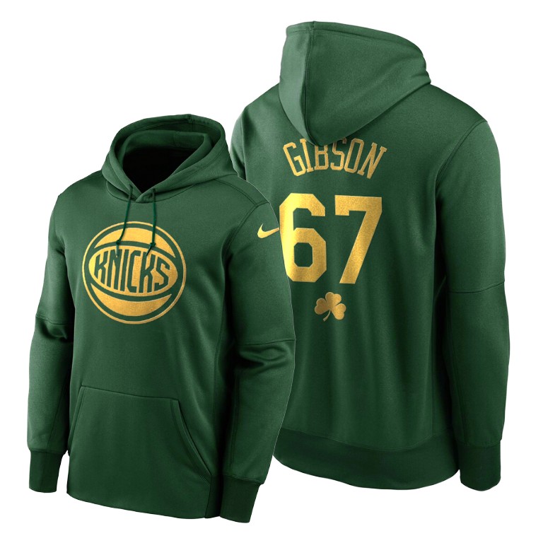 Taj Gibson 2020 St Paddy's Day Knicks #67 Green Golden Limited Hoodie